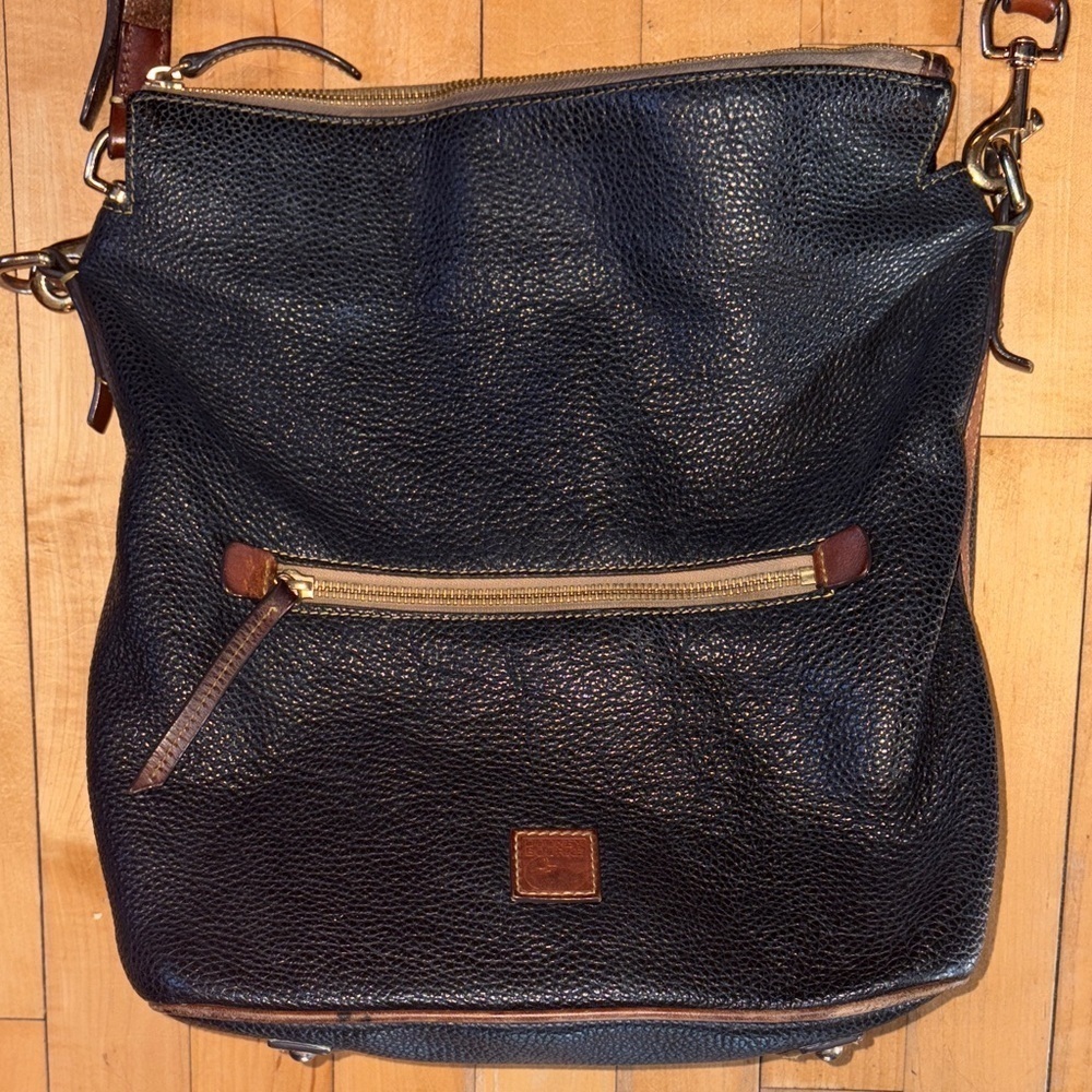 Dooney & Bourke Black and Brown Crossbody Bag